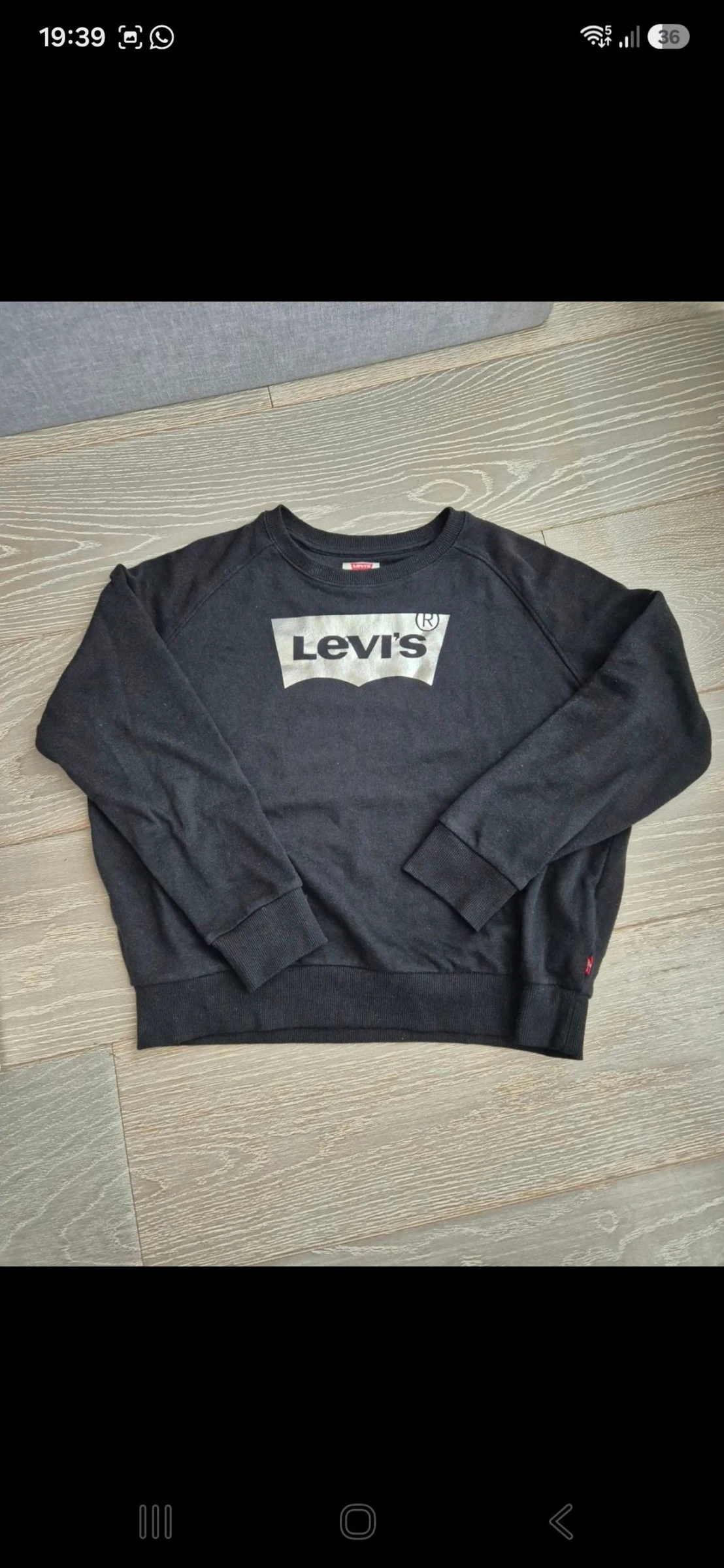 Sudadera negra Levis. Talla 14